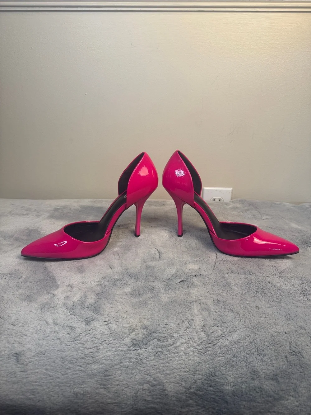 Mix No. 6 Dawnira Hot Pink Patent Leather Pumps - Size 6.5 - Picture 3 of 10